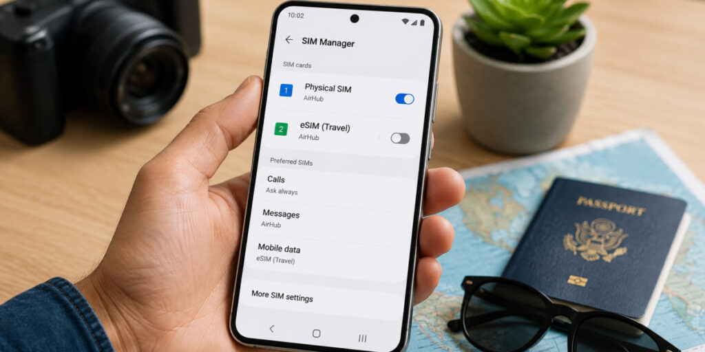 Turning off an eSIM on Android