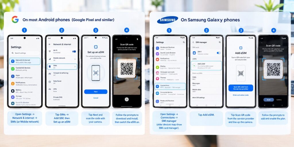 How to scan eSIM QR code on Android