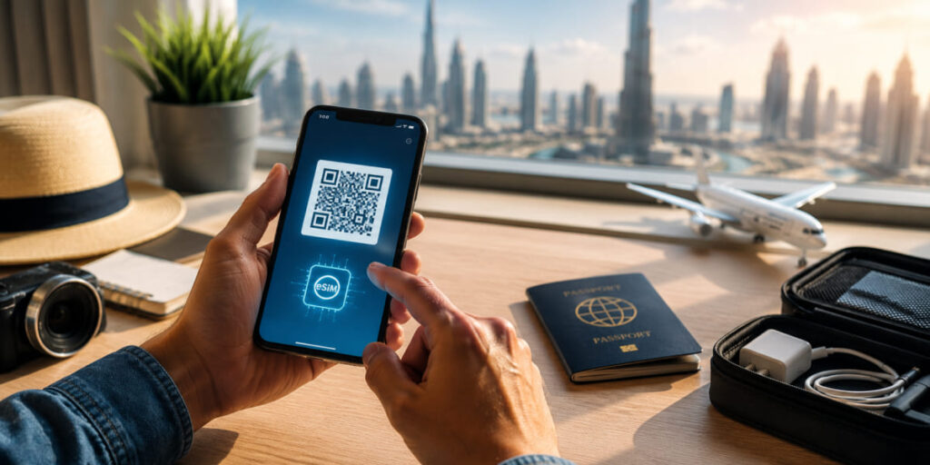 Activating an eSIM before traveling to Dubai