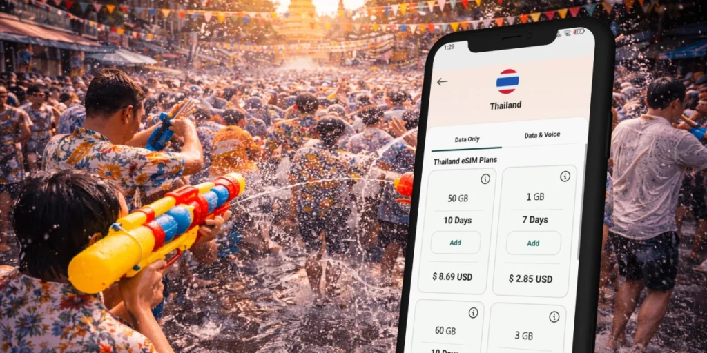 Thailand eSIM for Songkran travel