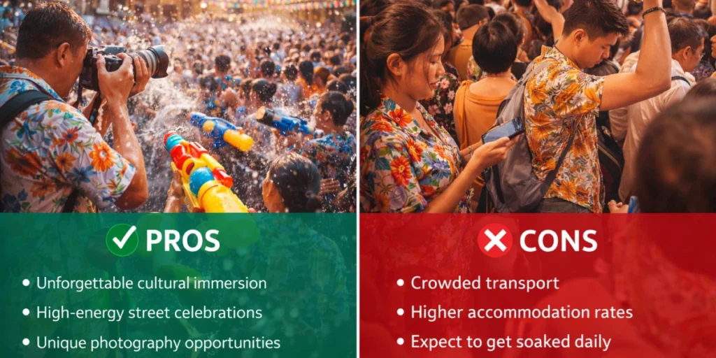 Pros and cons of visiting Thailand during Songkran