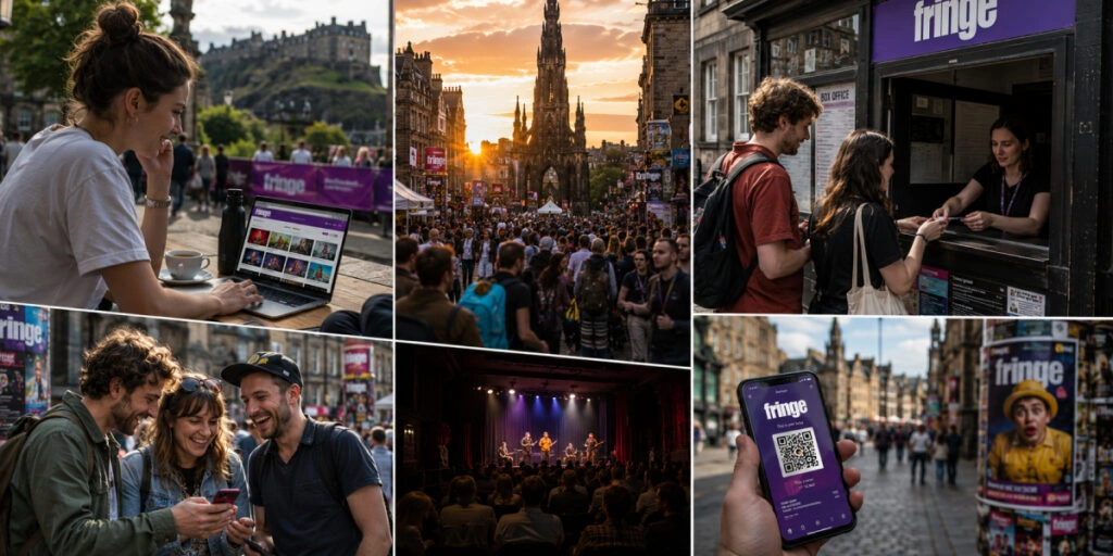 people buying ticktes for Edinburgh Fringe festival