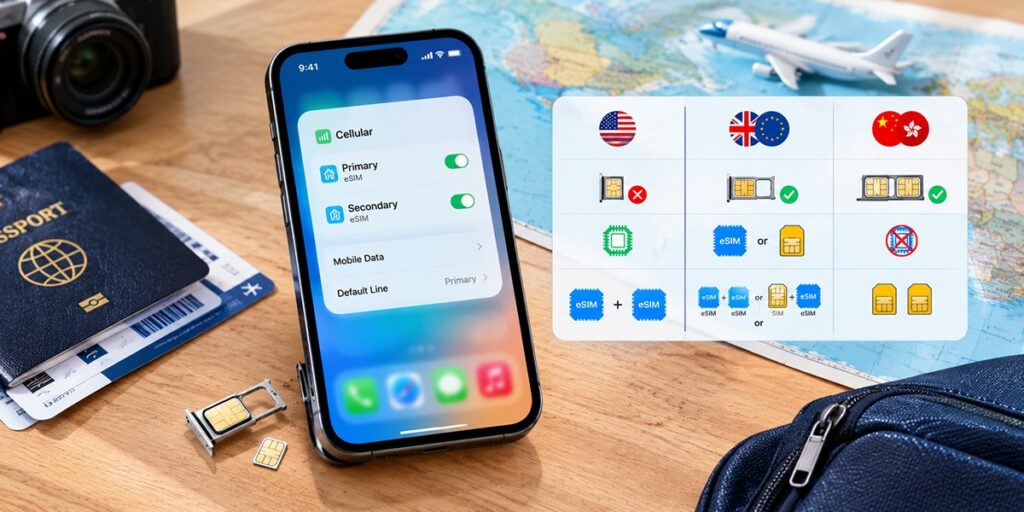 iPhone 16 dual SIM support by country and SIM type