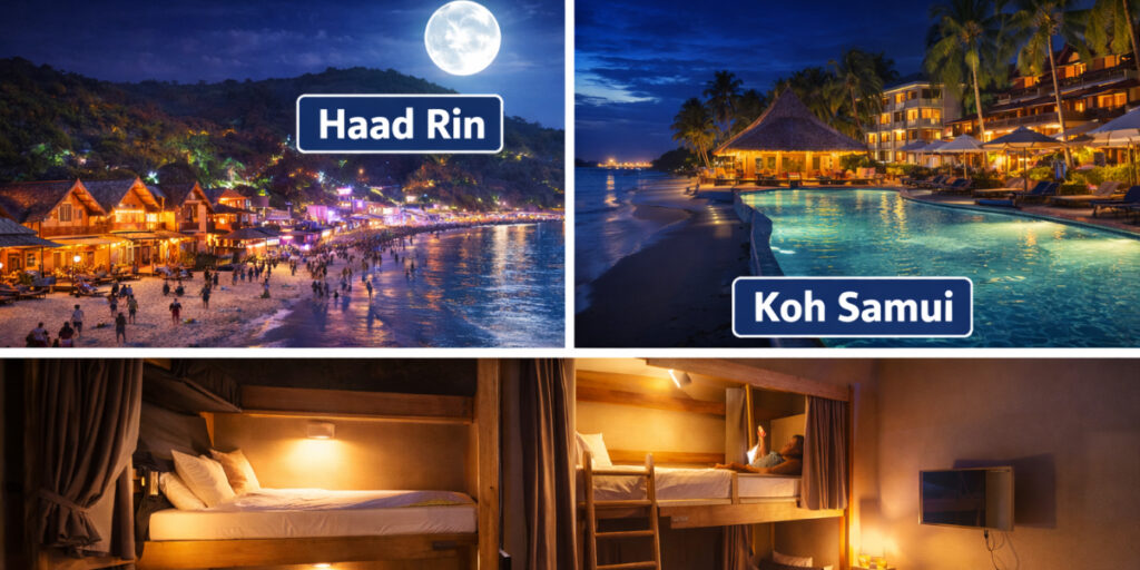 View of Haad Rin and Koh Samui