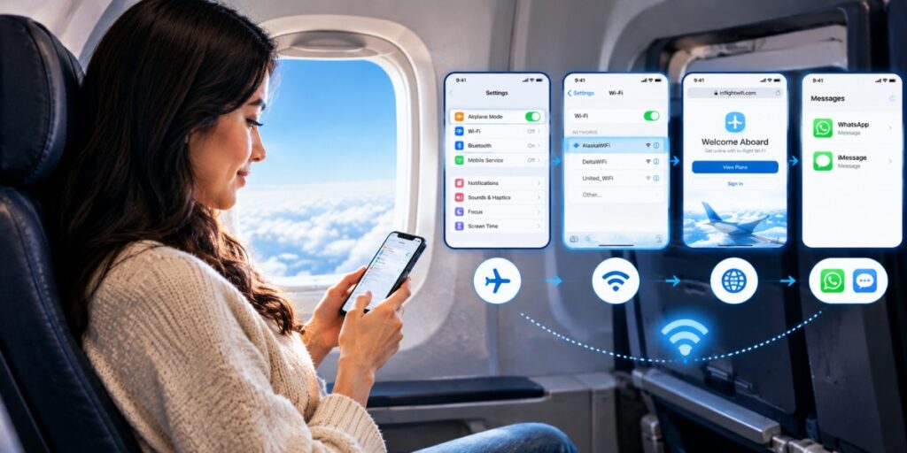 How to connect to airplane WiFi step by step