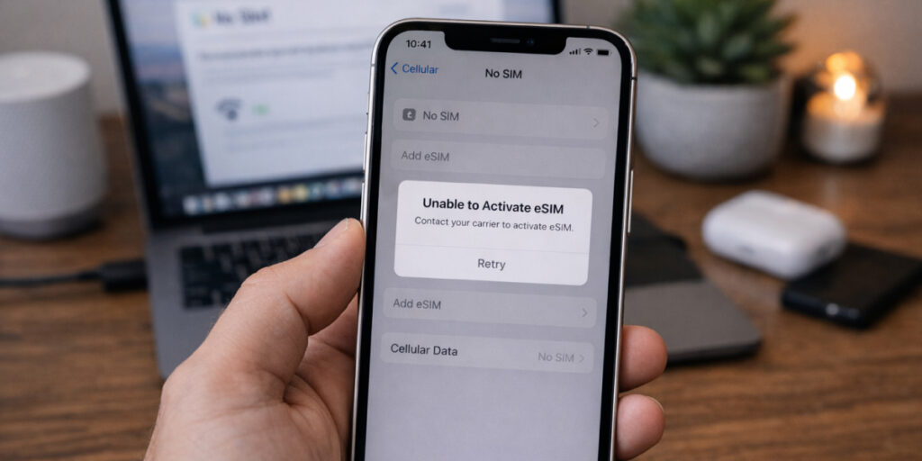 unable to activate eSIM issue on iphone
