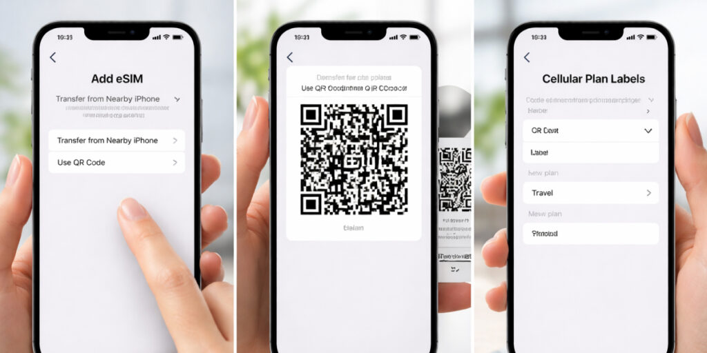installing eSIM on iPhone