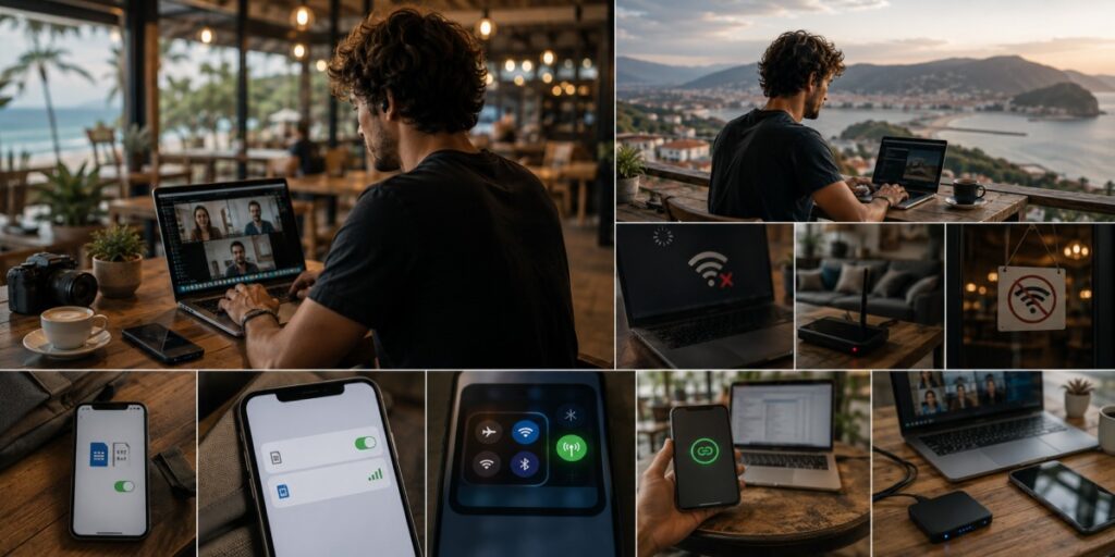 Remote work connectivity while traveling internationally