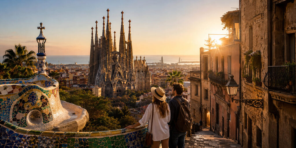 Barcelona Spain Sagrada Familia and Gaudi architecture