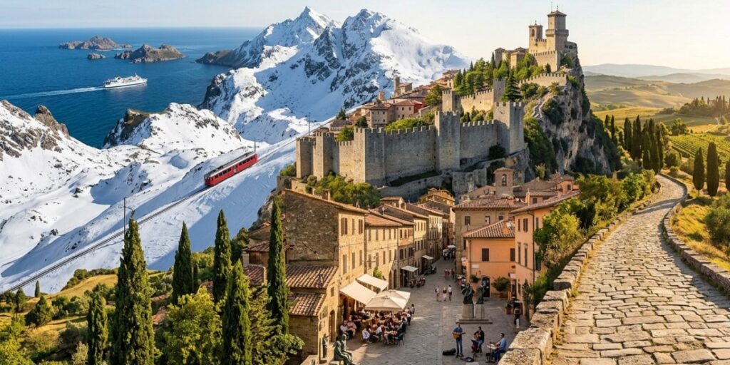 Europe travel destinations and landmarks