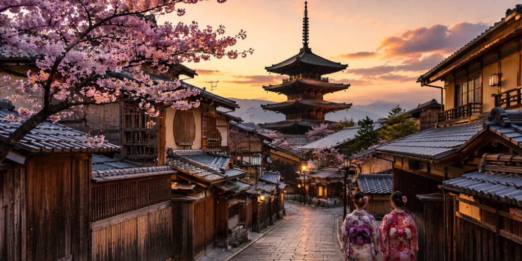 Fushimi Inari Shrine with iconic red torii gates in Kyoto Japan