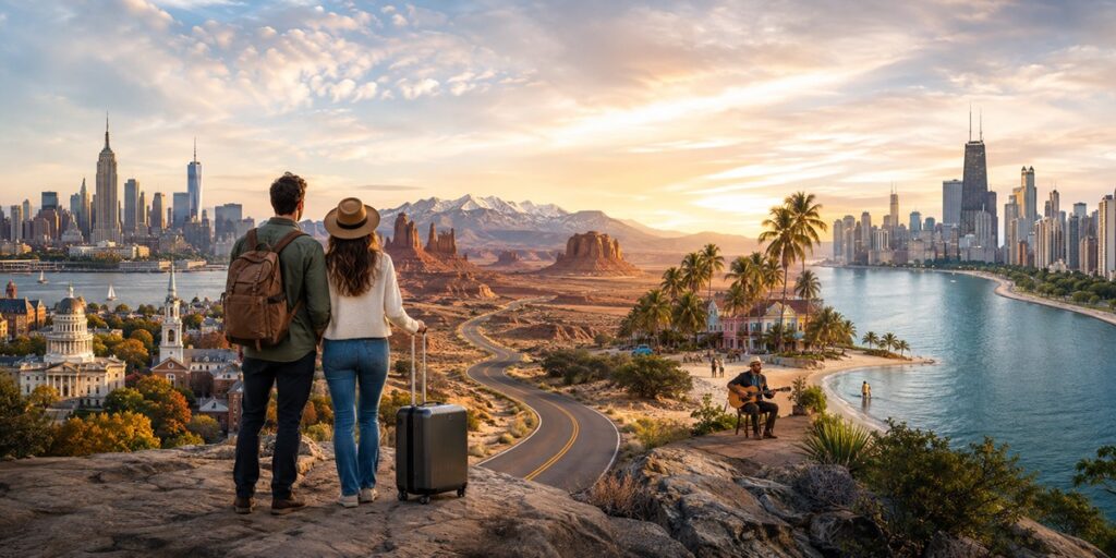 USA Travel Regions And Landscapes Overview