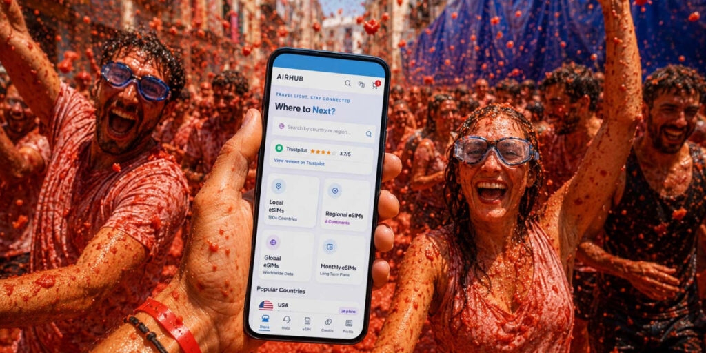 Airhub's eSIM plans for La Tomatina
