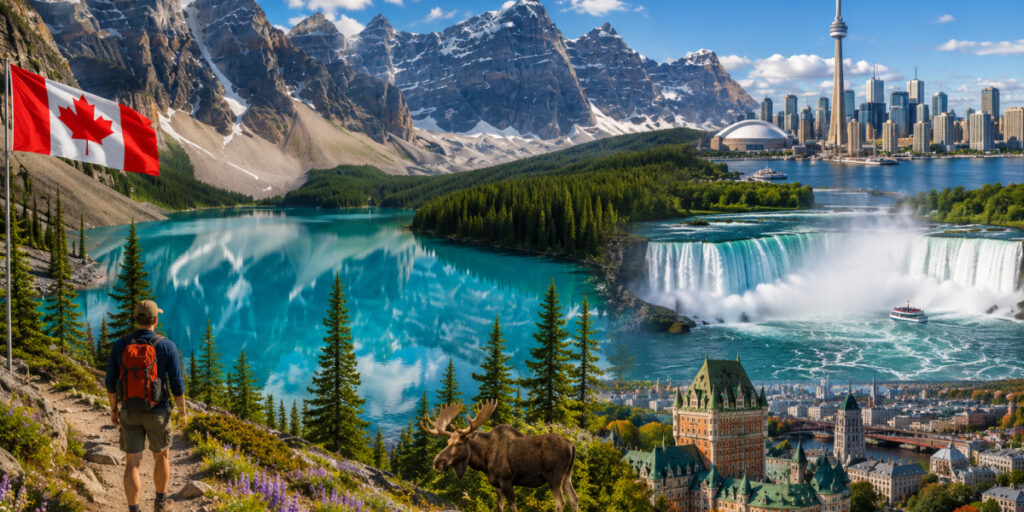 View of Canadian Wilderness and Cities