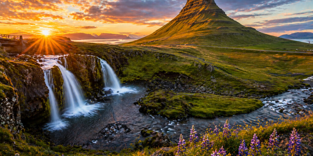 View of Iceland’s Midnight Sun Wonderland