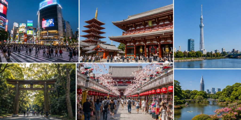 Japan itinerary map for a 14-day trip across major cities