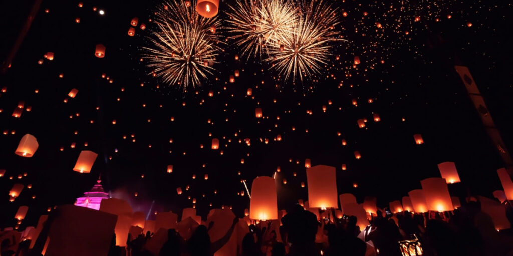 firecrackers in the sky