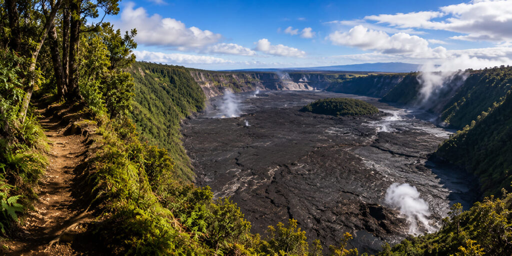 Kilauea Iki crater hike Hawaii Volcanoes