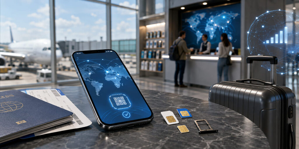 Travel eSIM vs SIM card comparison at a glance