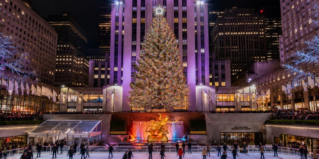 New York City Christmas Holiday Scene
