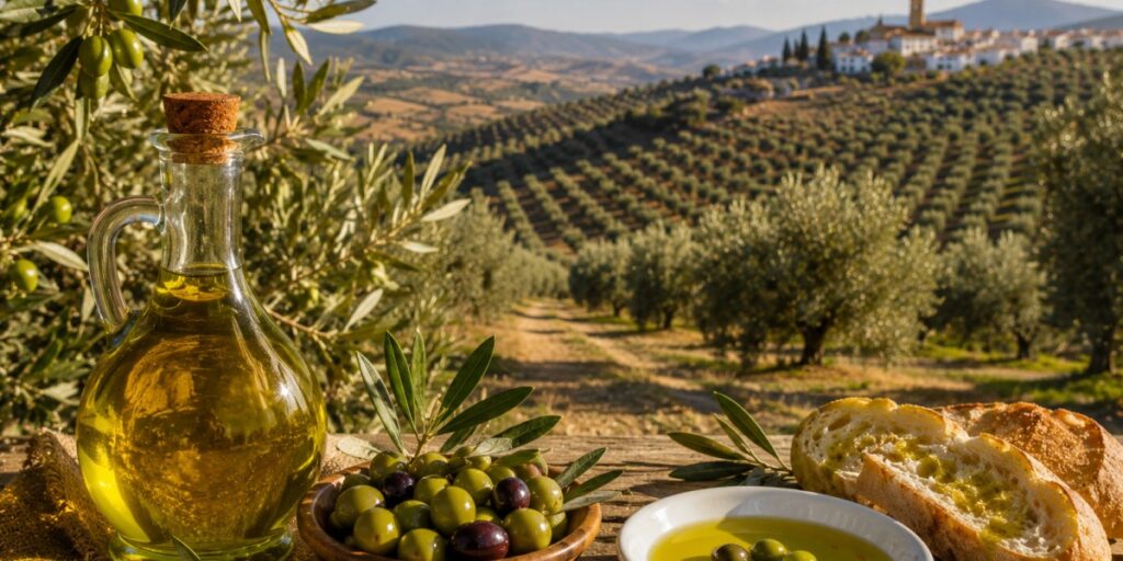 Andalusia olive groves producing famous Spanish olive oil
