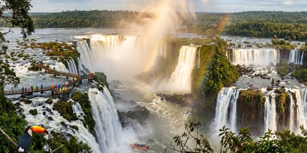 Iguazu Falls on the Argentina–Brazil border
