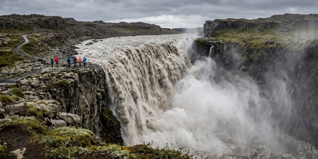 Dettifoss waterfall in Vatnajökull Iceland