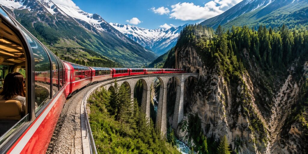 Glacier Express Swiss Alps Panoramic Train