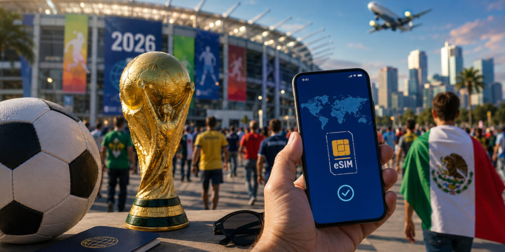 FIFA trophy with phone