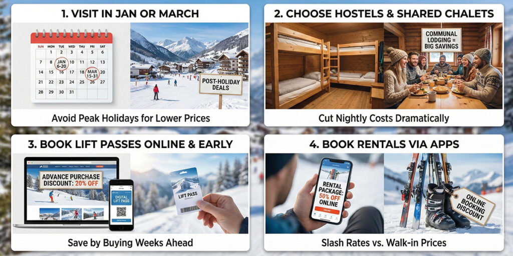 budget tips for skiing in europe