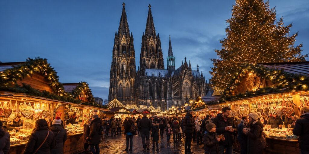 Cologne Cathedral Christmas market Germany