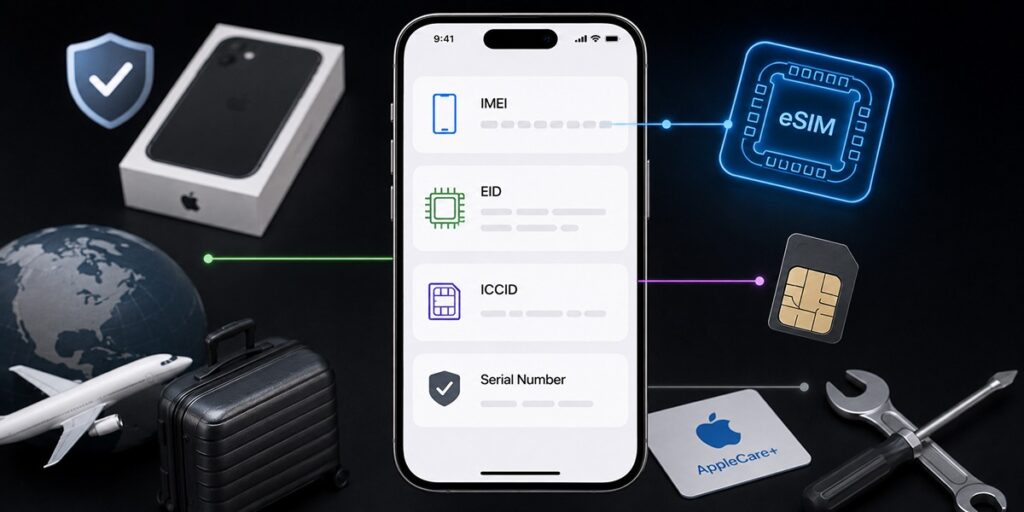 difference between IMEI EID ICCID and serial number