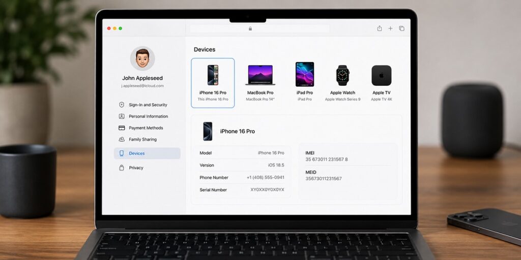 iPhone box and SIM tray showing IMEI information