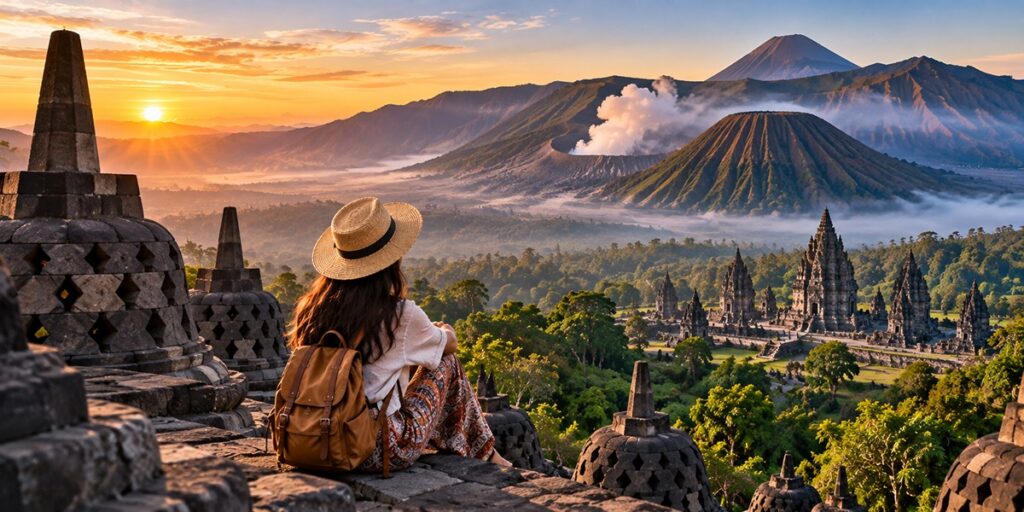 Java Indonesia temples volcanoes and cultural attractions