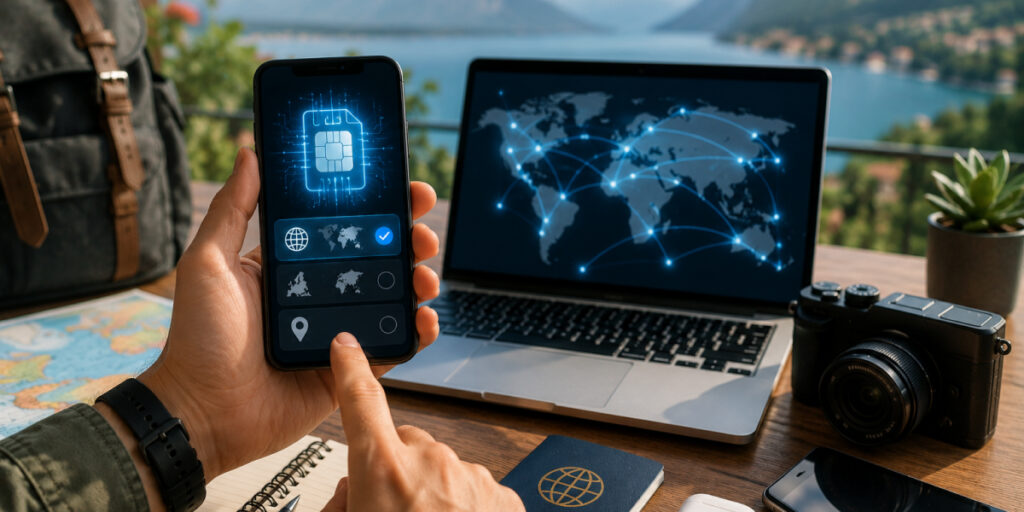 choosing the location on phone