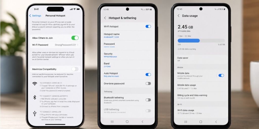 iPhone personal hotspot setting