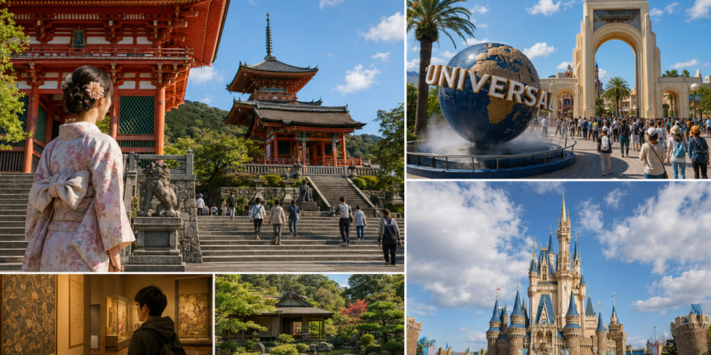 japanese temples and theme park