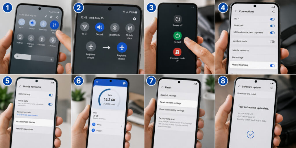 different ios and android screens
