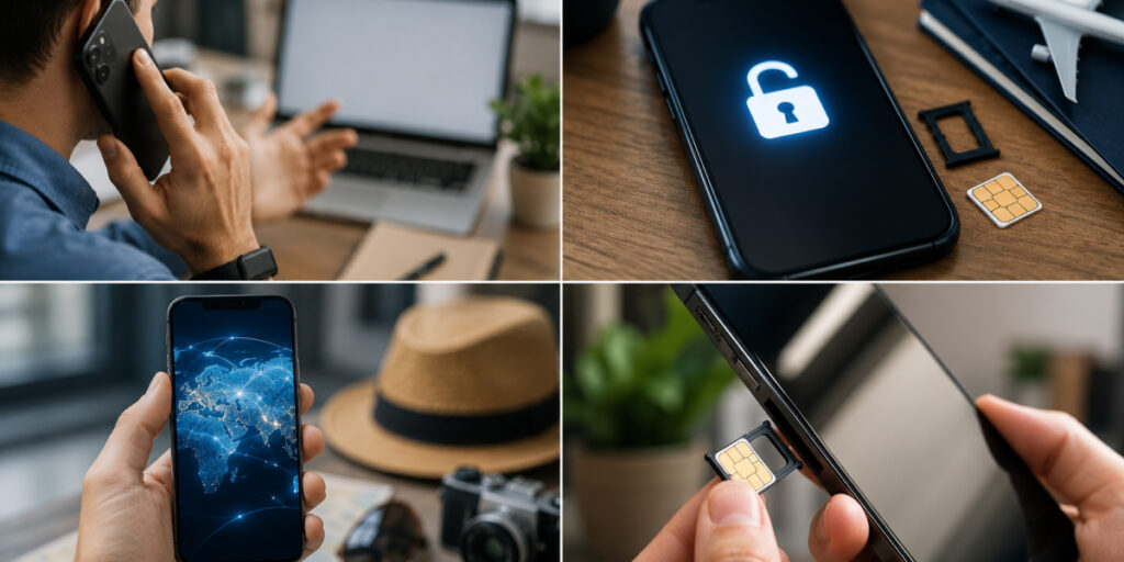 multiple iphones with sim cards