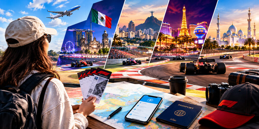 Formula 1 Grand Prix travel planning with global race destinations.