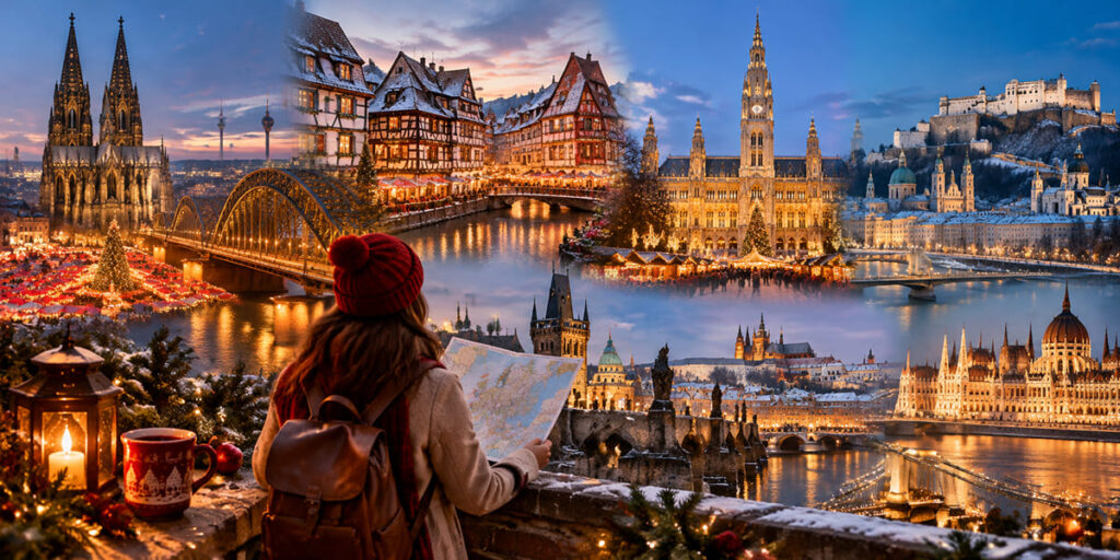 Multi-country European Christmas market trip planning.