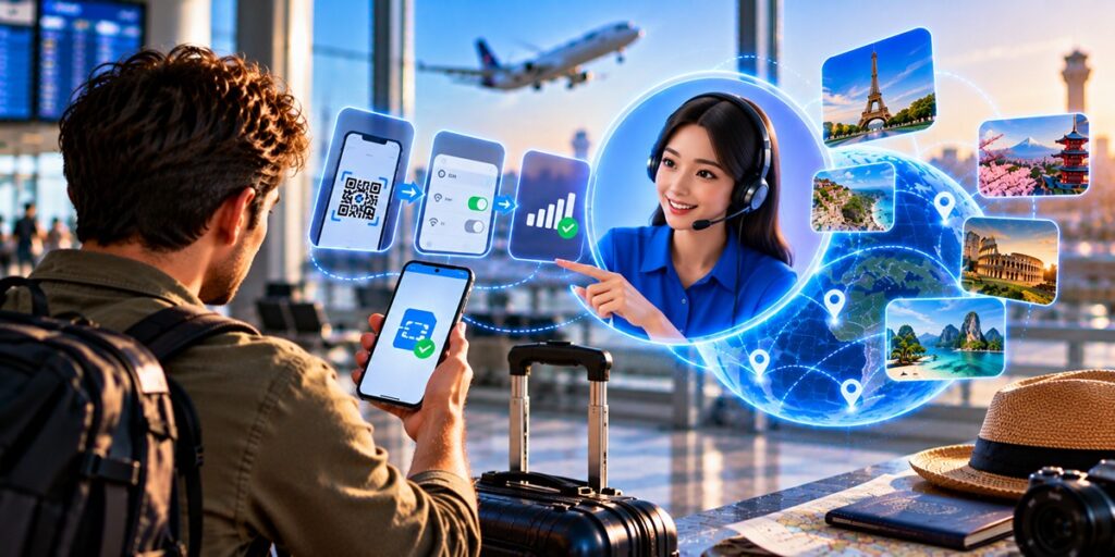 Priority support helping travelers fix eSIM setup and connectivity issues